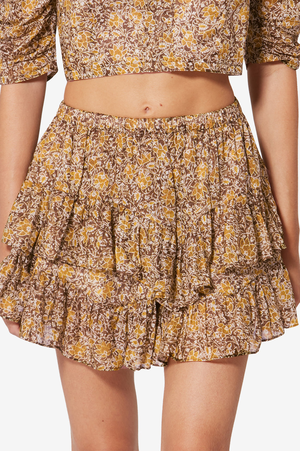 Shorts jocadia in voile di cotone biologico con stampa - Cachi - Woman - 4