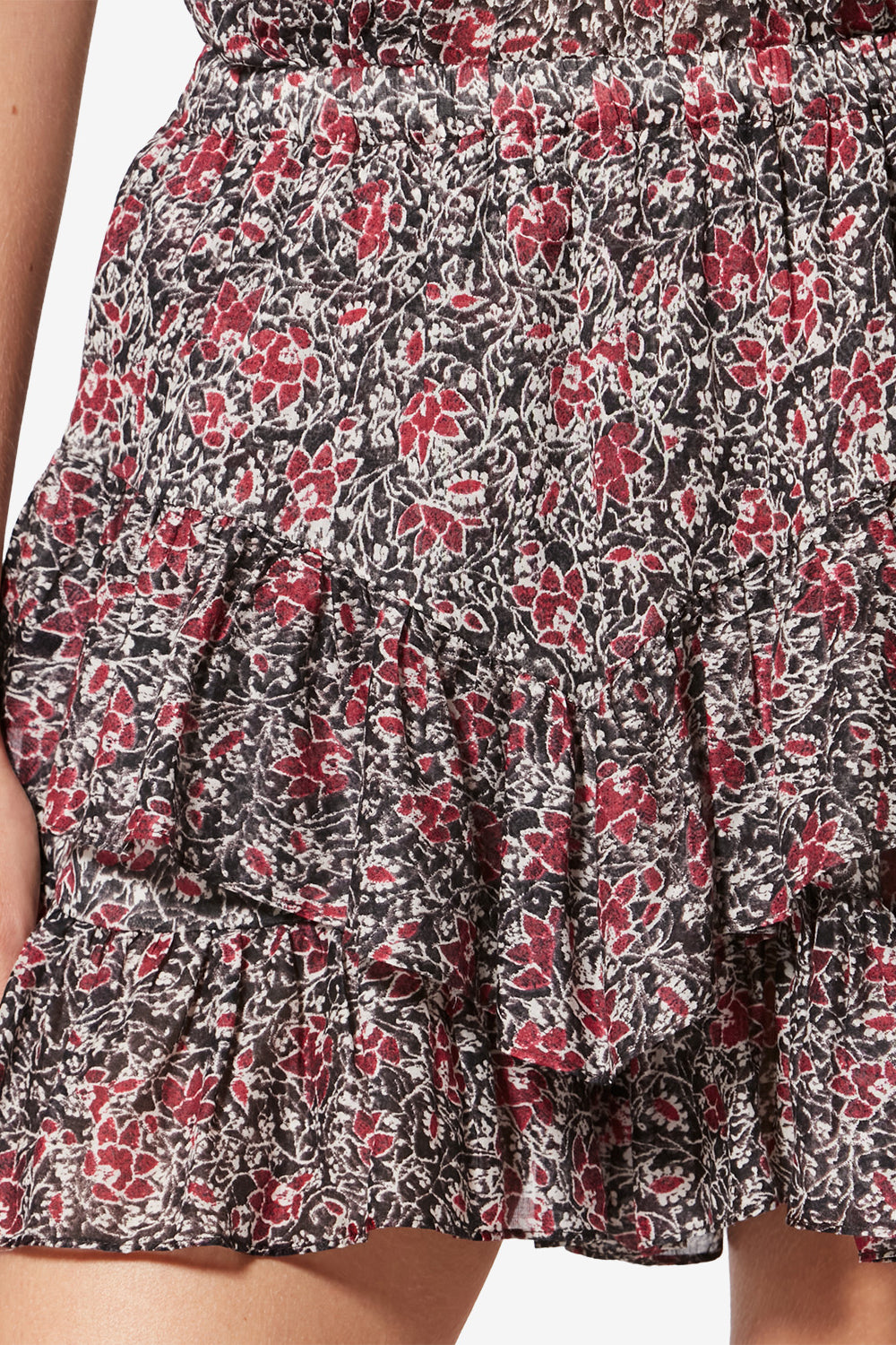 Shorts jocadia in voile di cotone biologico con stampa - Crushed berry - Woman - 3