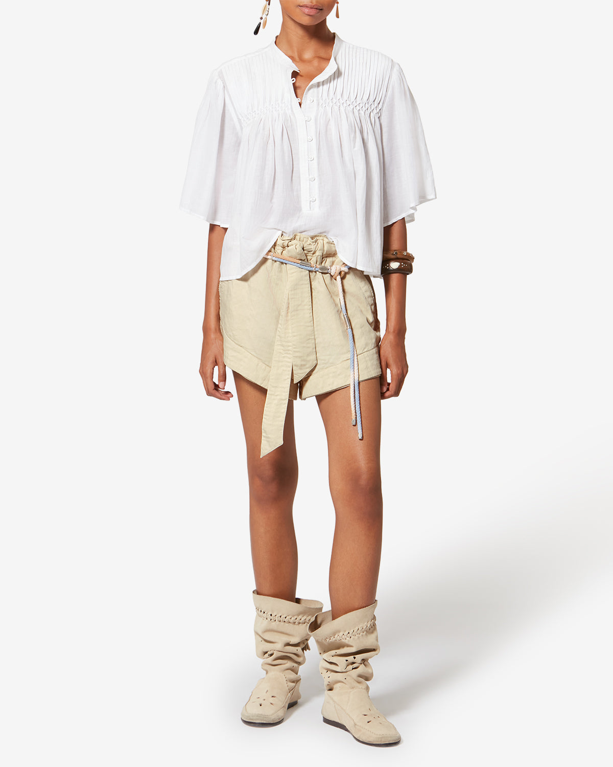 BIRVA SHORTS Woman saffron | ISABEL MARANT Official online store