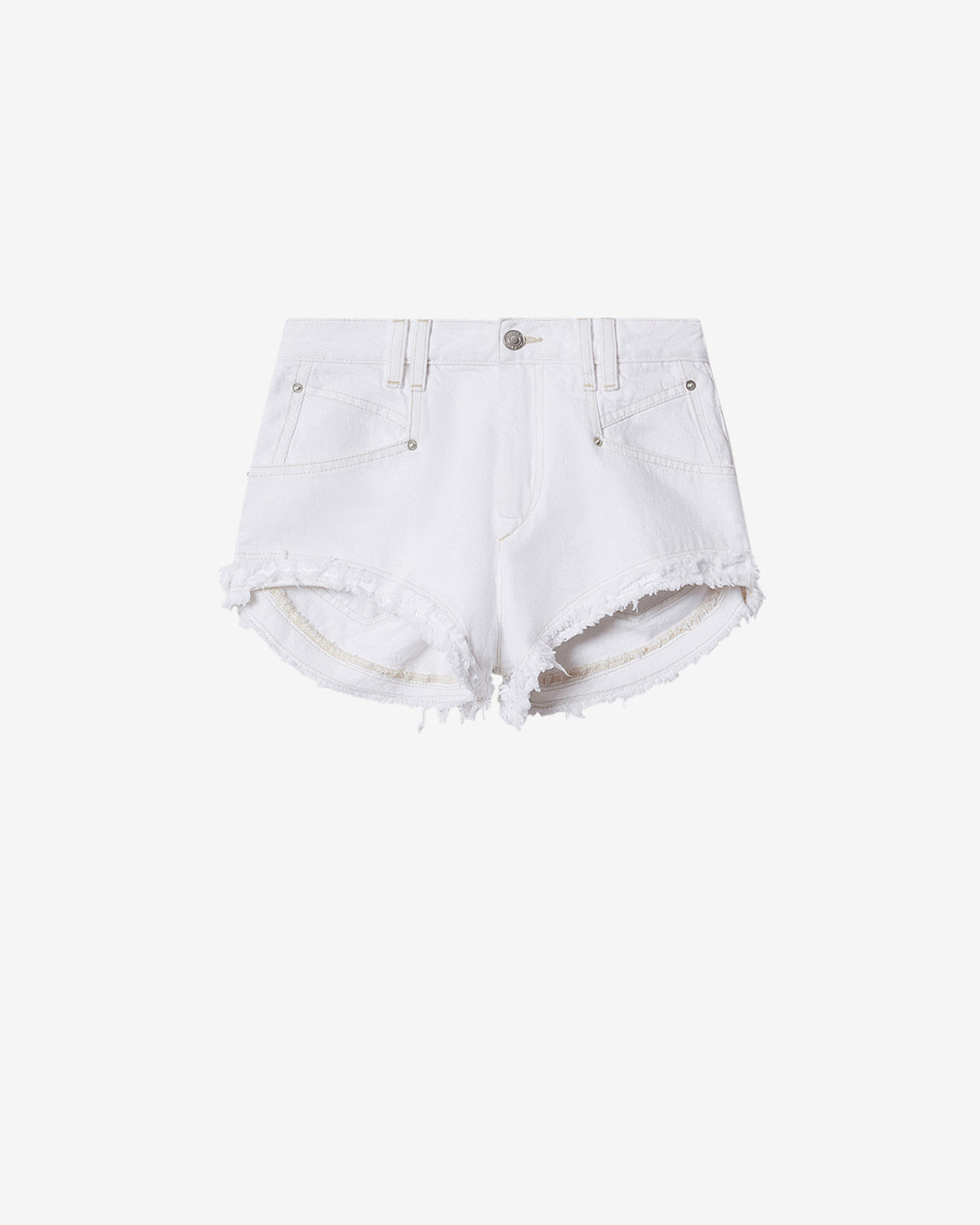 Eneidala denim shorts - White - Woman - 5