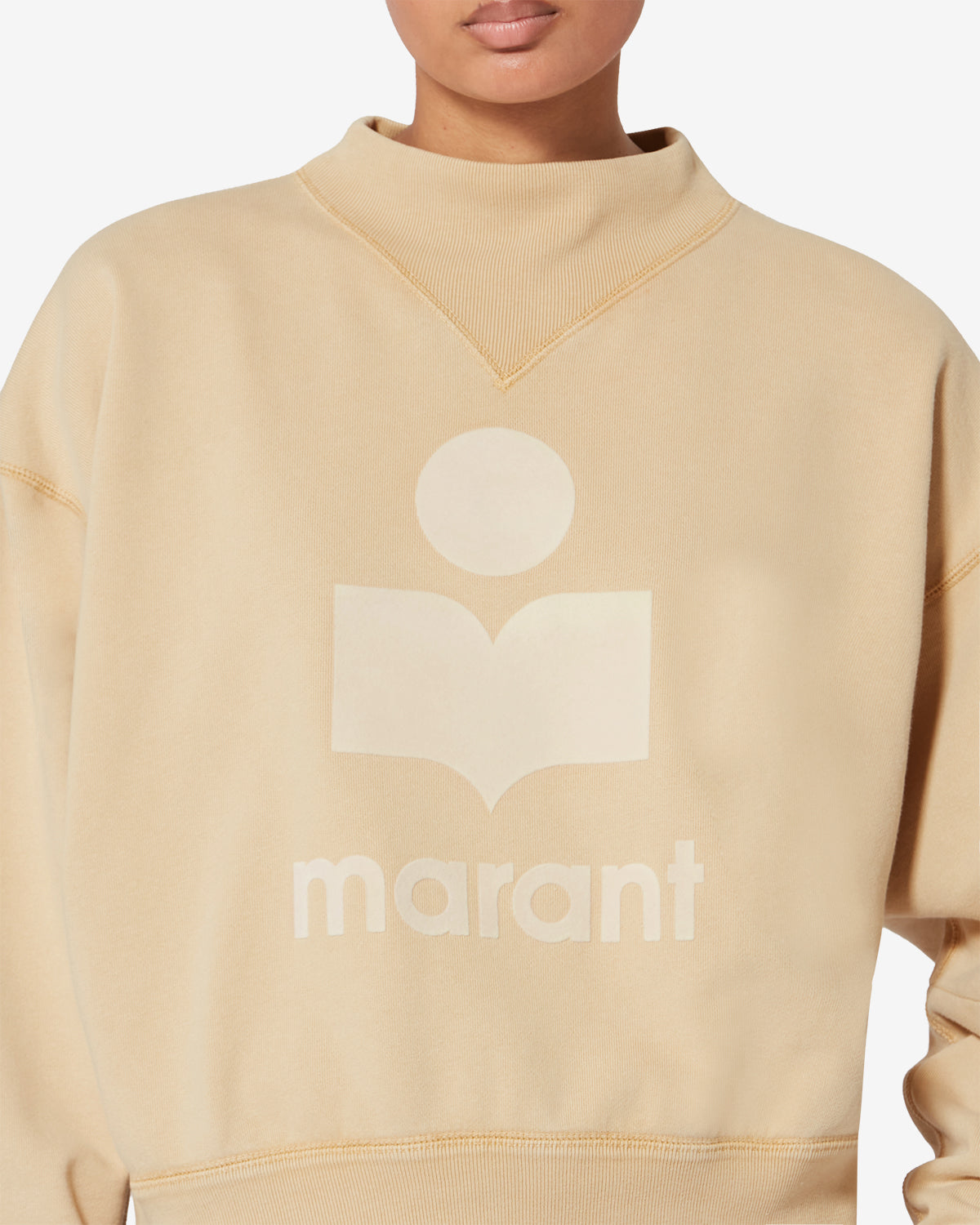 Sweatshirt moby en coton à logo - Ocre clair - Woman - 2