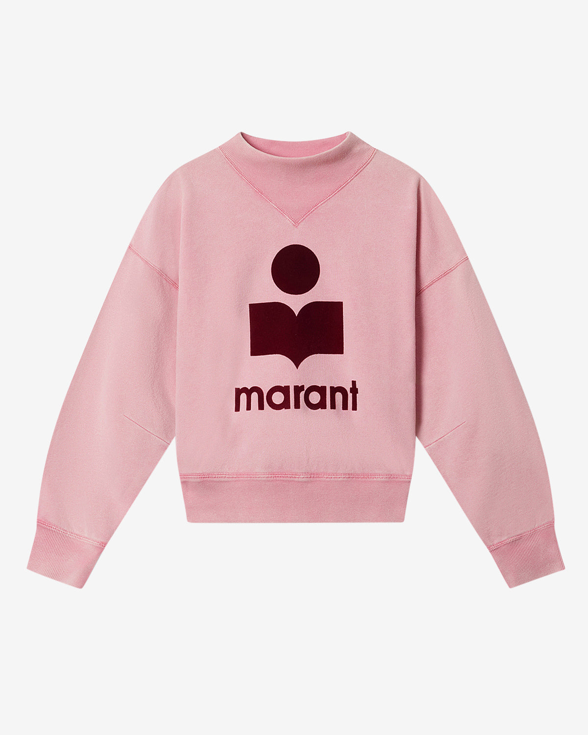 Felpa moby in cotone con logo - Bubblegum-burgundy - Woman - 5