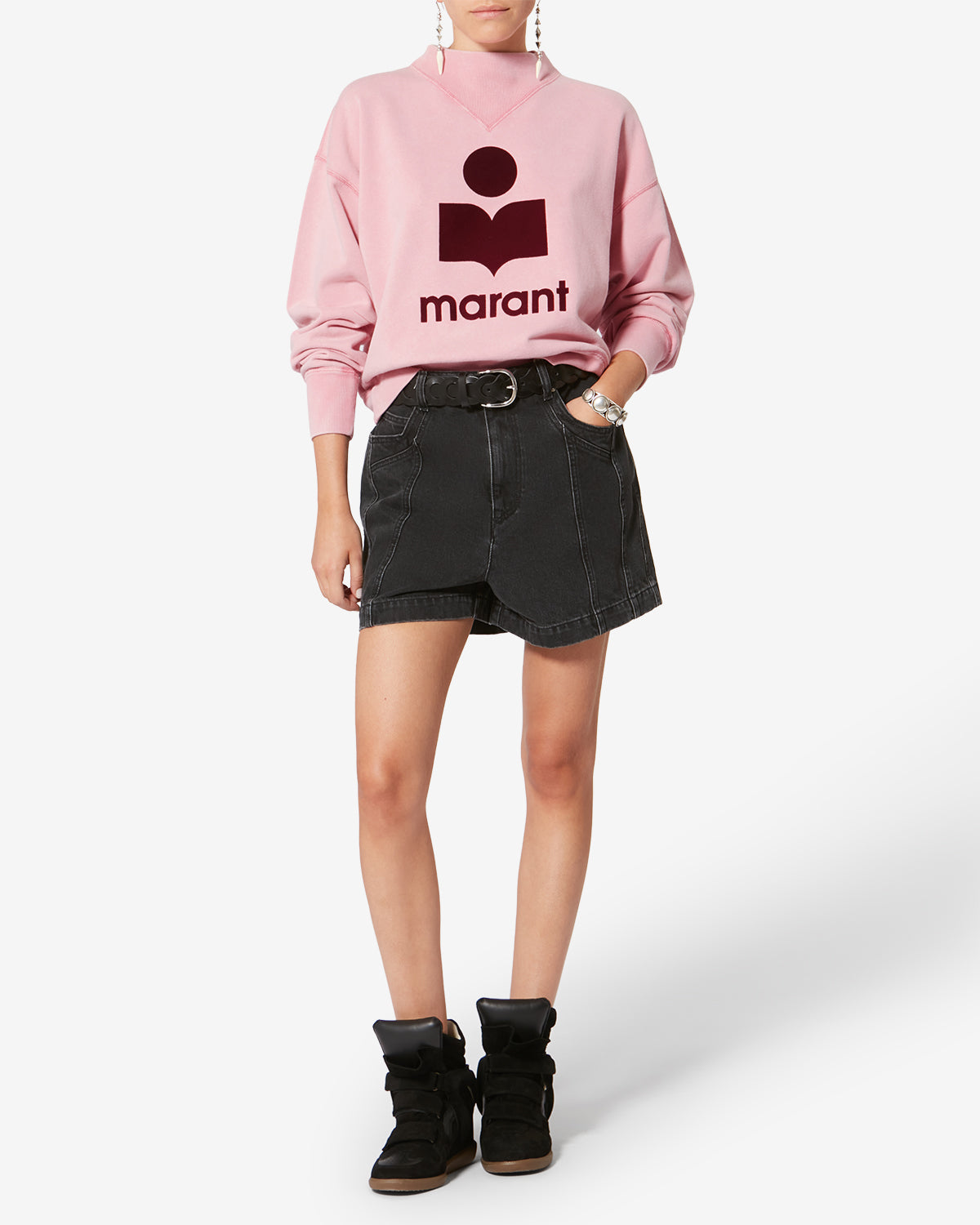 MOBY SWEATSHIRT Woman bubblegum-burgundy | ISABEL MARANT Official