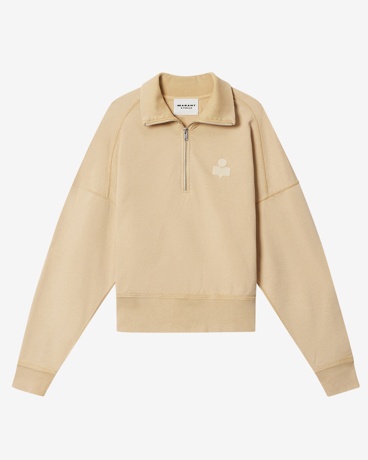 Sudadera ross de algodón con cuello alto - Light ochre - Woman - 5