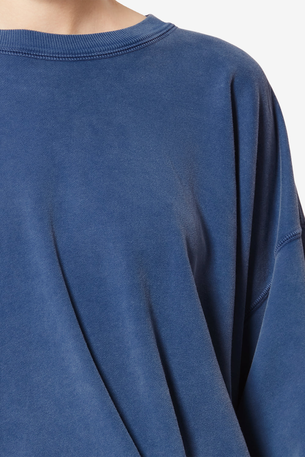 Sauria washed cotton sweatshirt - Indigo - Woman - 3