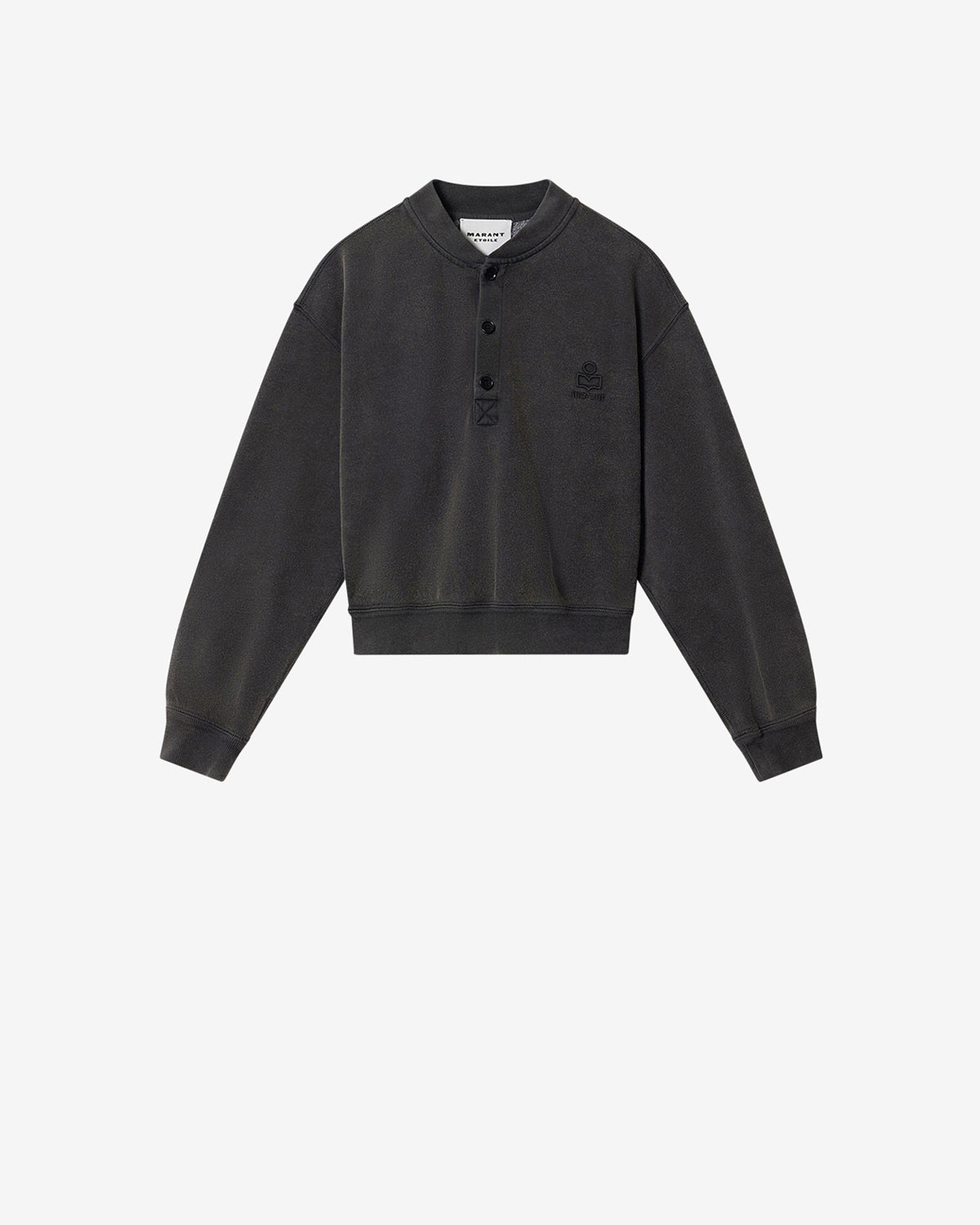 Simony ロゴ コットン スウェットシャツ - ウォッシュドブラック - Woman - 5