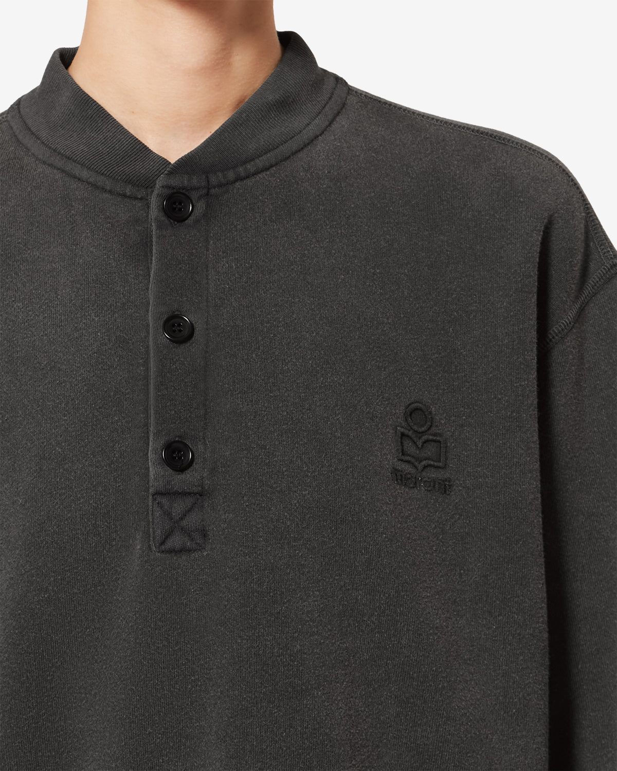 Simony ロゴ コットン スウェットシャツ - ウォッシュドブラック - Woman - 2