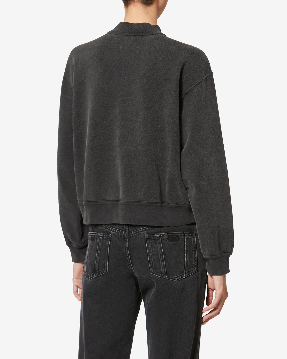 Simony ロゴ コットン スウェットシャツ - ウォッシュドブラック - Woman - 4