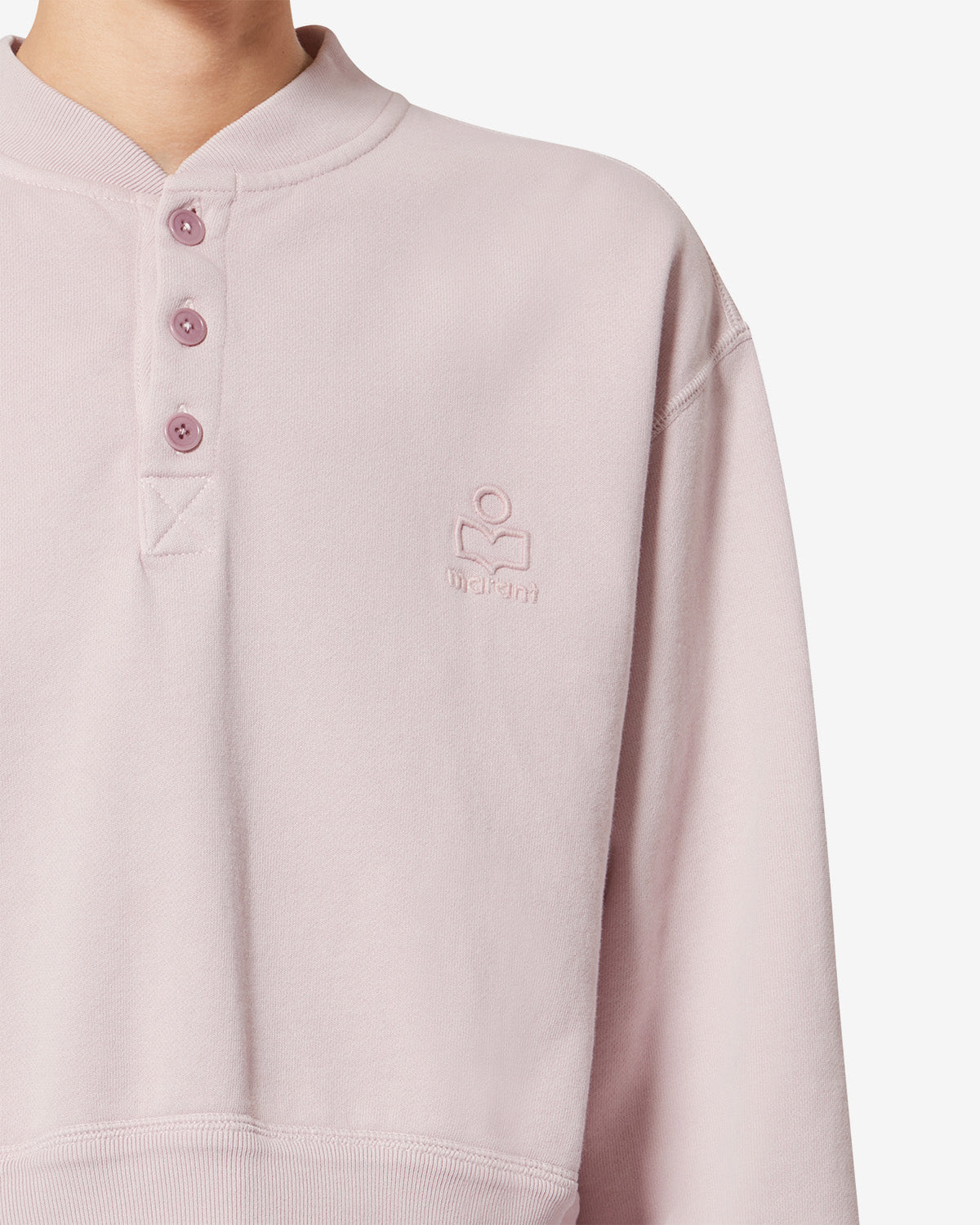 Sweatshirt simony aus baumwolle mit logo - Light pink - Woman - 2