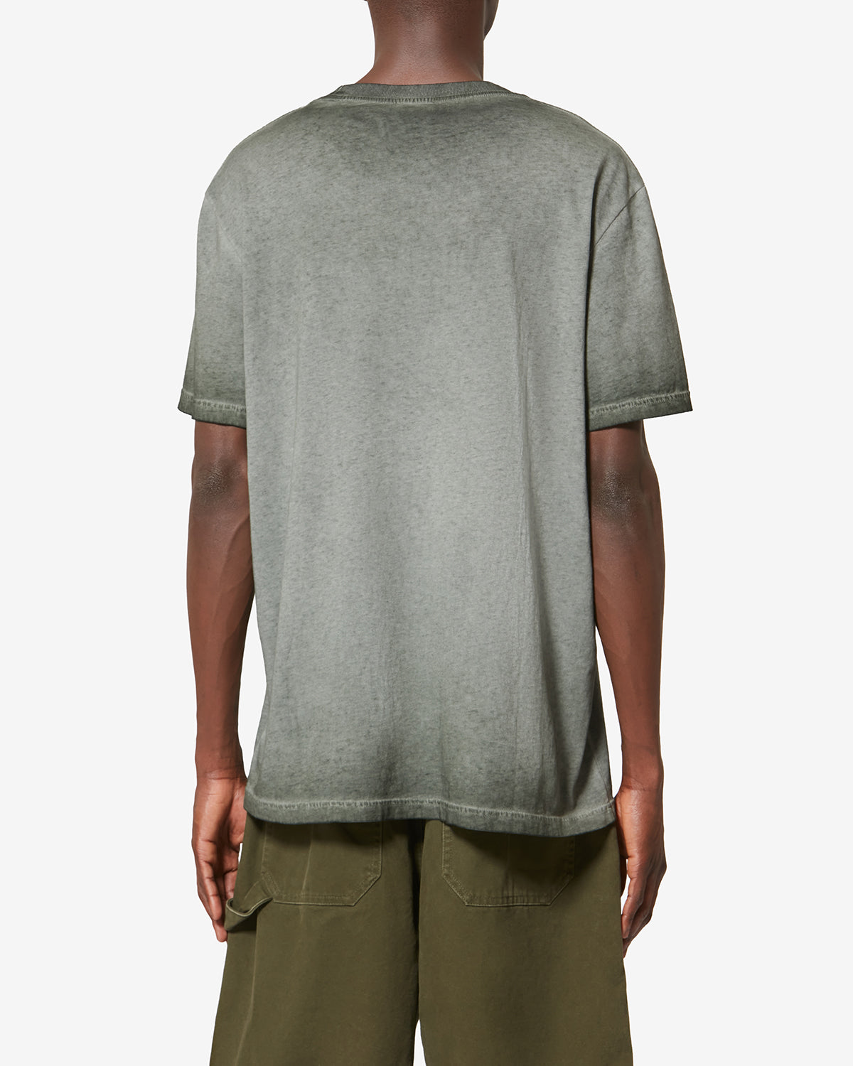 Kurzarm-t-shirt honoré aus verwaschener baumwolle mit vintage-touch - Khaki - Man - 4