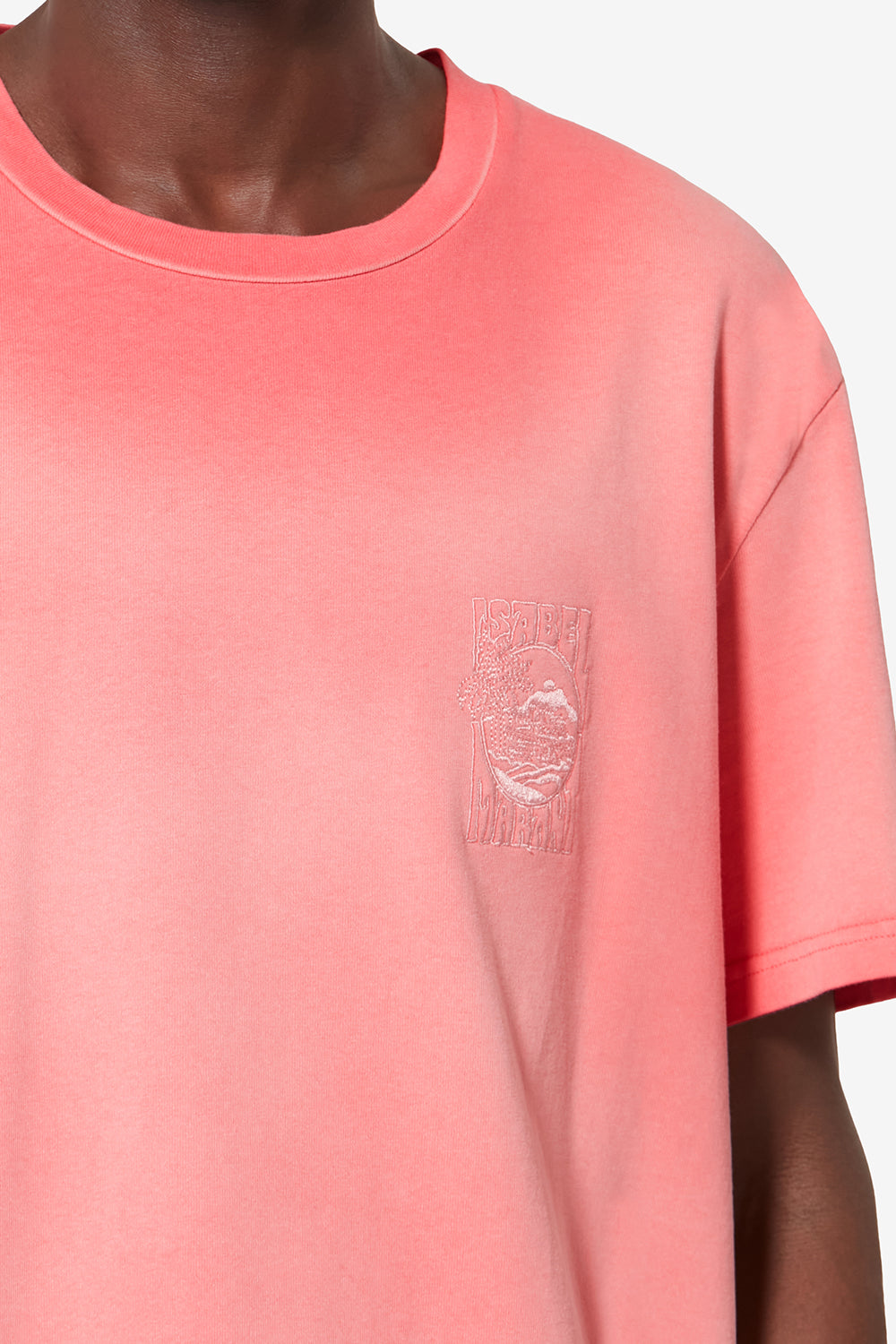 T-shirt honore en coton délavé - Rose - Man - 3
