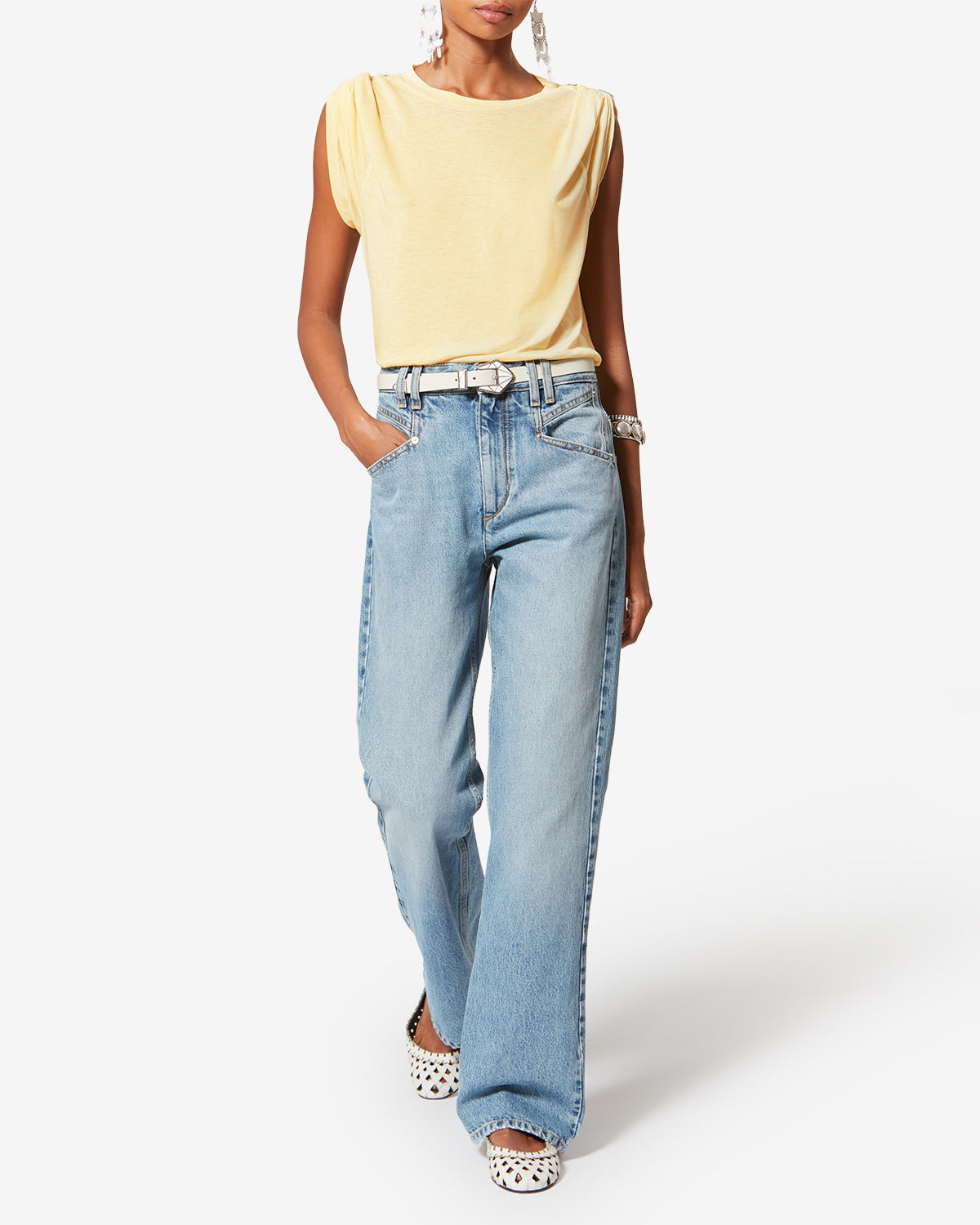 ZELNA T-SHIRT Woman butter | ISABEL MARANT Official online store