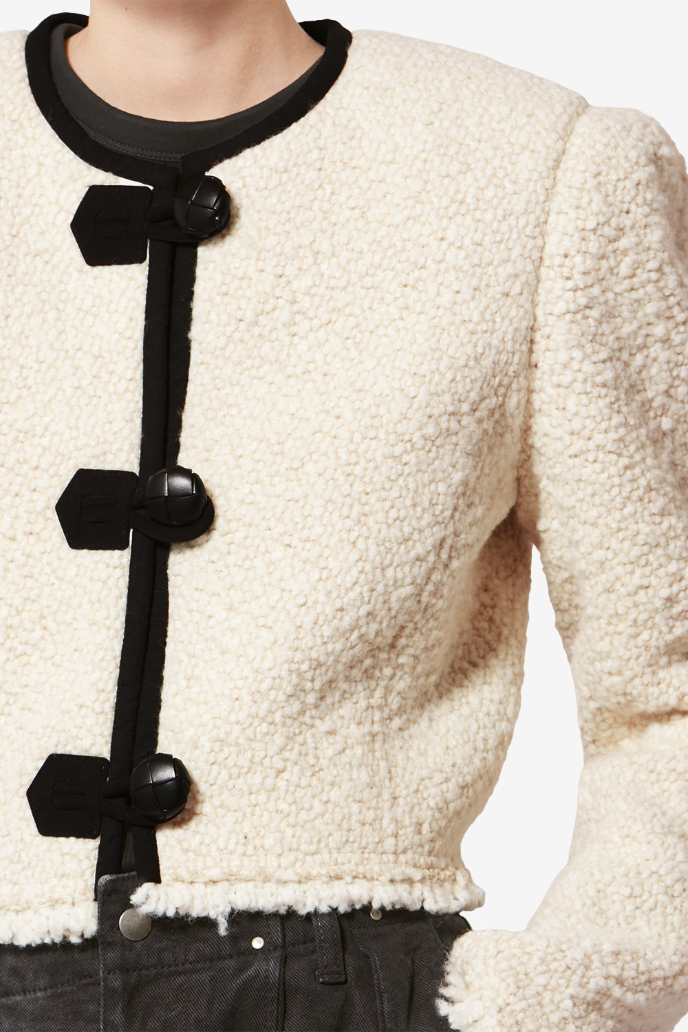 Gradilia 부클레 울 재킷 - 에크루 - Woman - 3