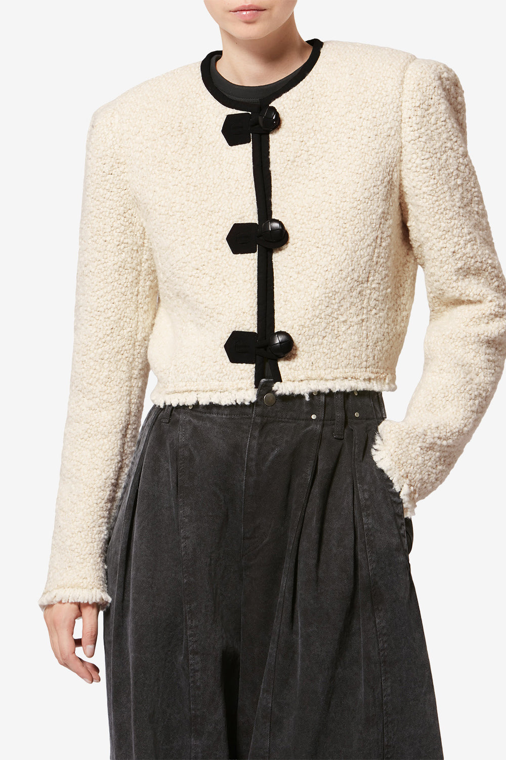 Gradilia 부클레 울 재킷 - 에크루 - Woman - 4