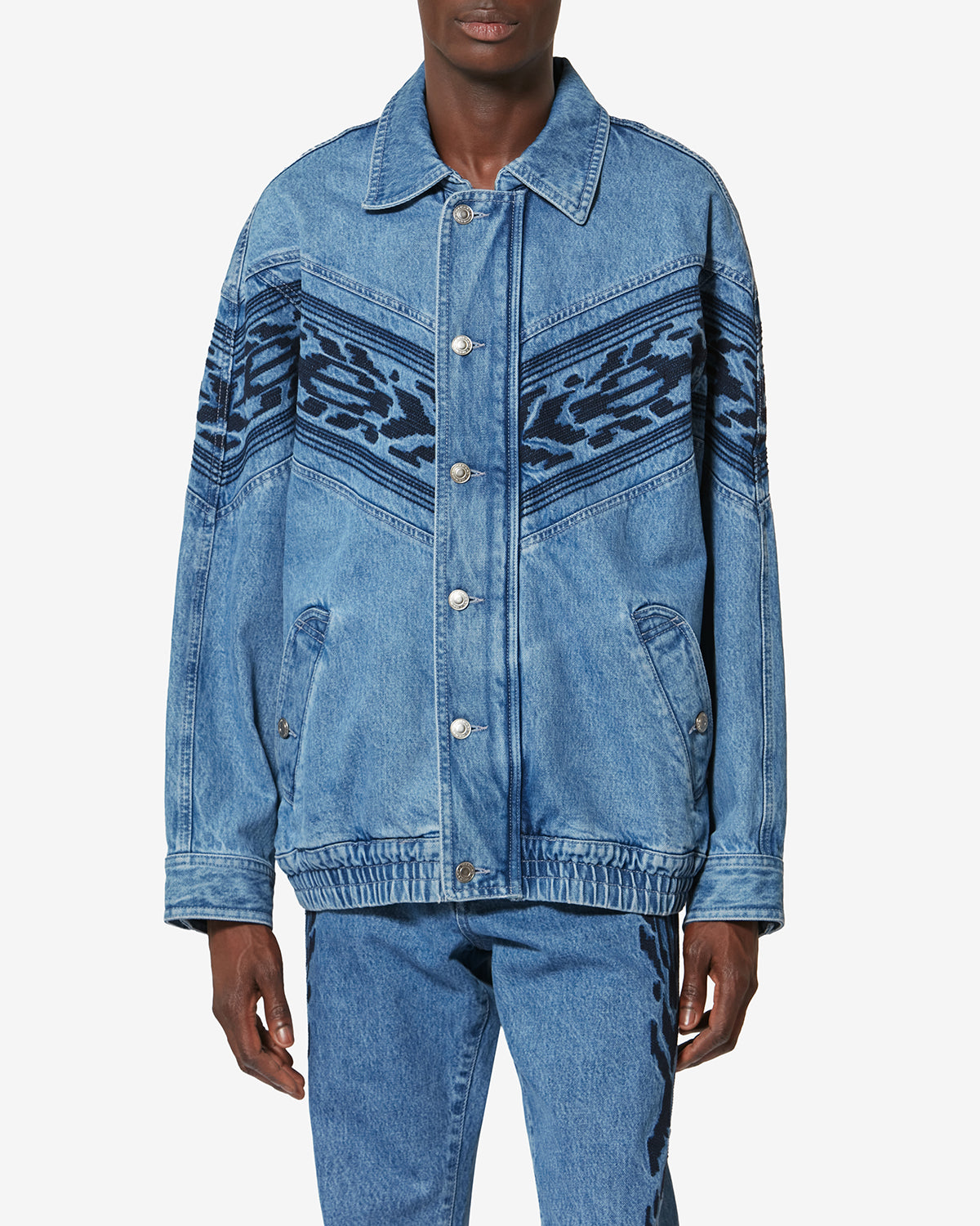 JULIAN JACKET Man blue | ISABEL MARANT Official online store