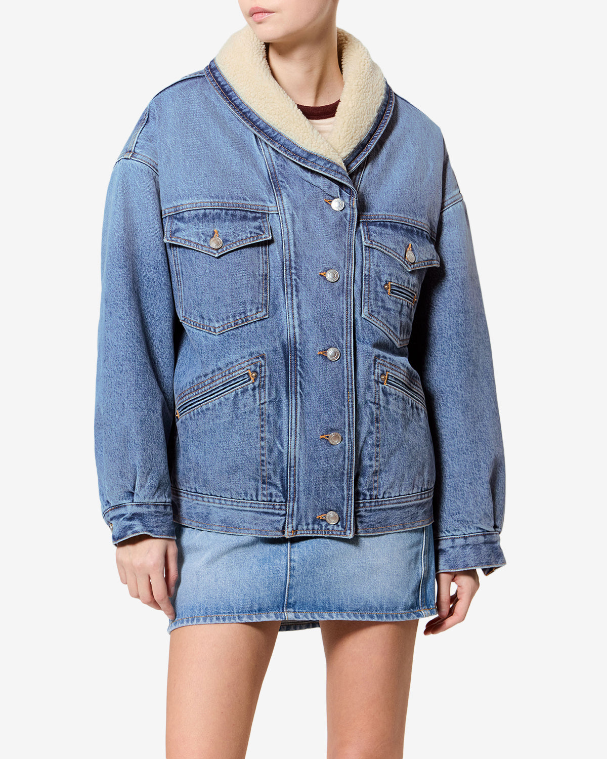 ISABEL MARANT ピーコート　美品 Pimia Jacket Woman light blue | ISABEL MARANT Official online store