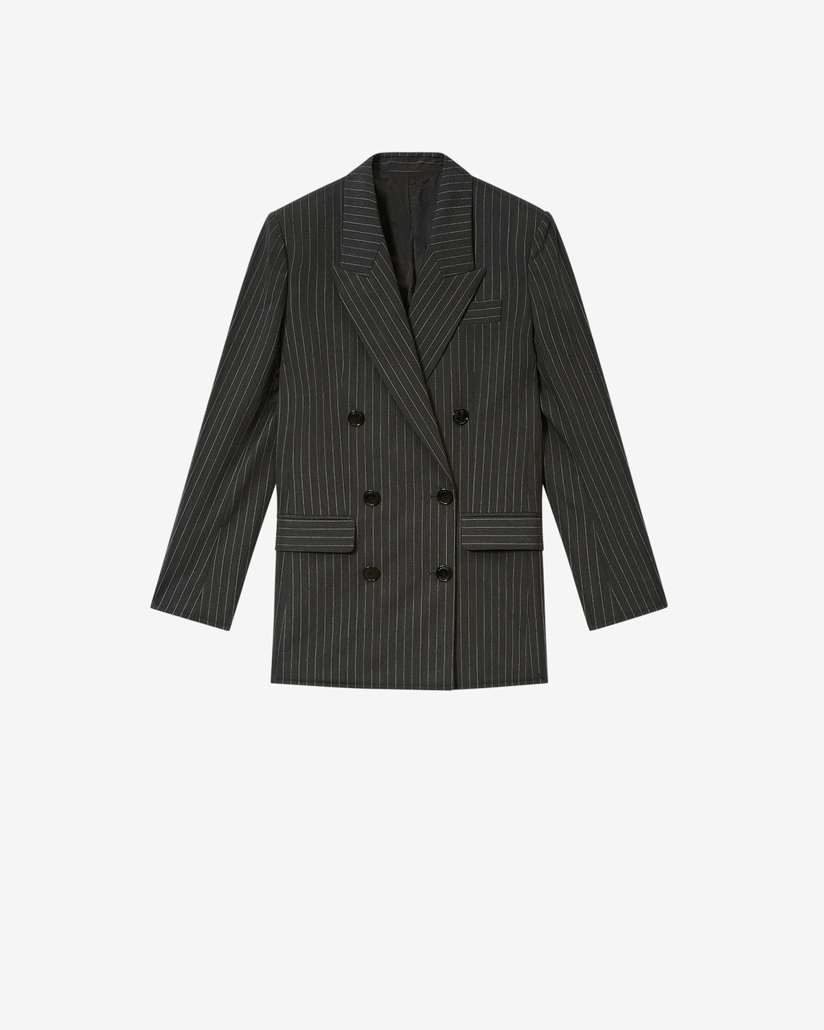 ISABEL MARANT チェック柄 ダブルブレストジャケット JEVIMA JACKET Woman anthracite | ISABEL MARANT Official online store