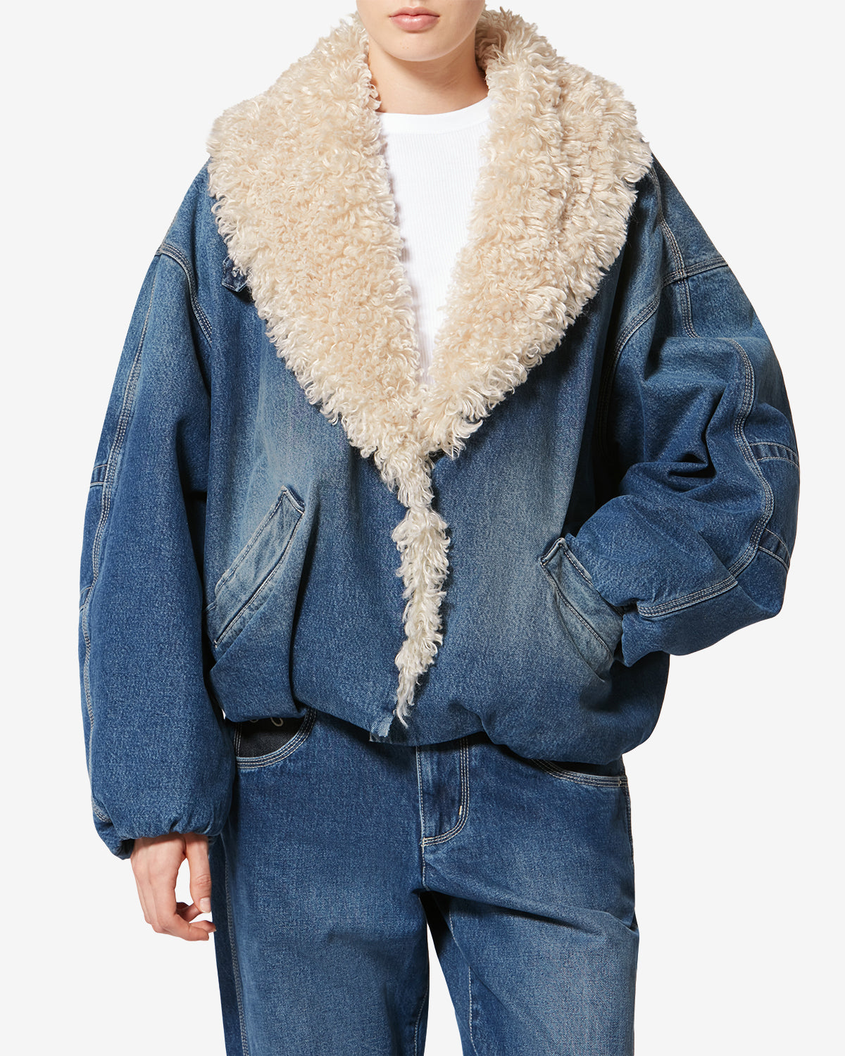 Isabel Marant RICHAOH ナイロンフーディジャケット ブルー CHARONE JACKET Woman blue | ISABEL MARANT Official online store