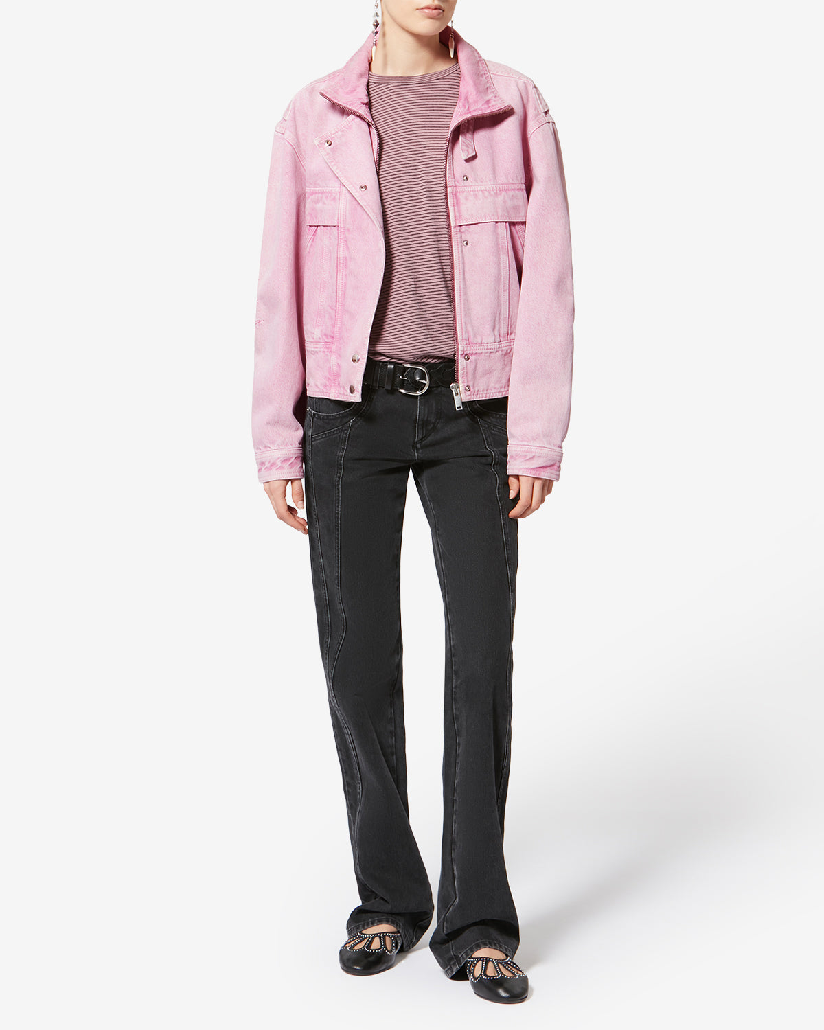 Veste joseline en denim - Rose - Woman - 1