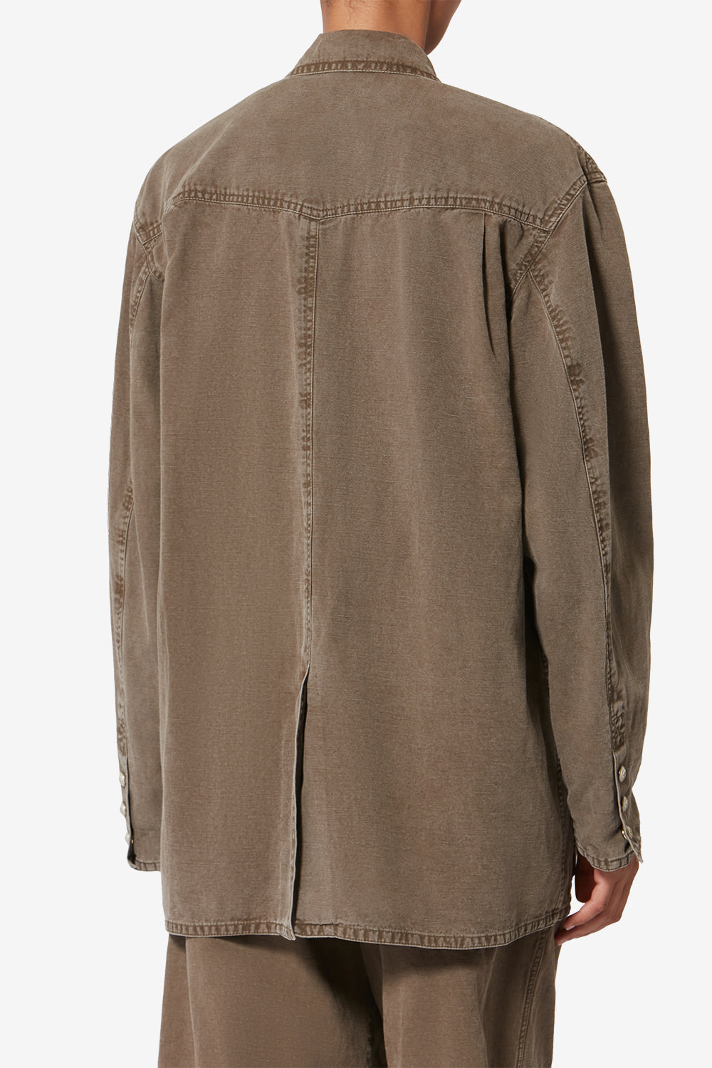 Nevala cotton and linen jacket - Dark bronze - Woman - 5