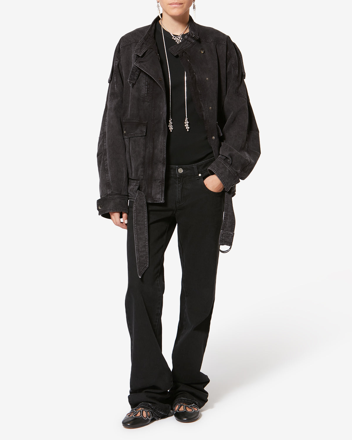 ISALYA JACKET Woman black | ISABEL MARANT Official online store