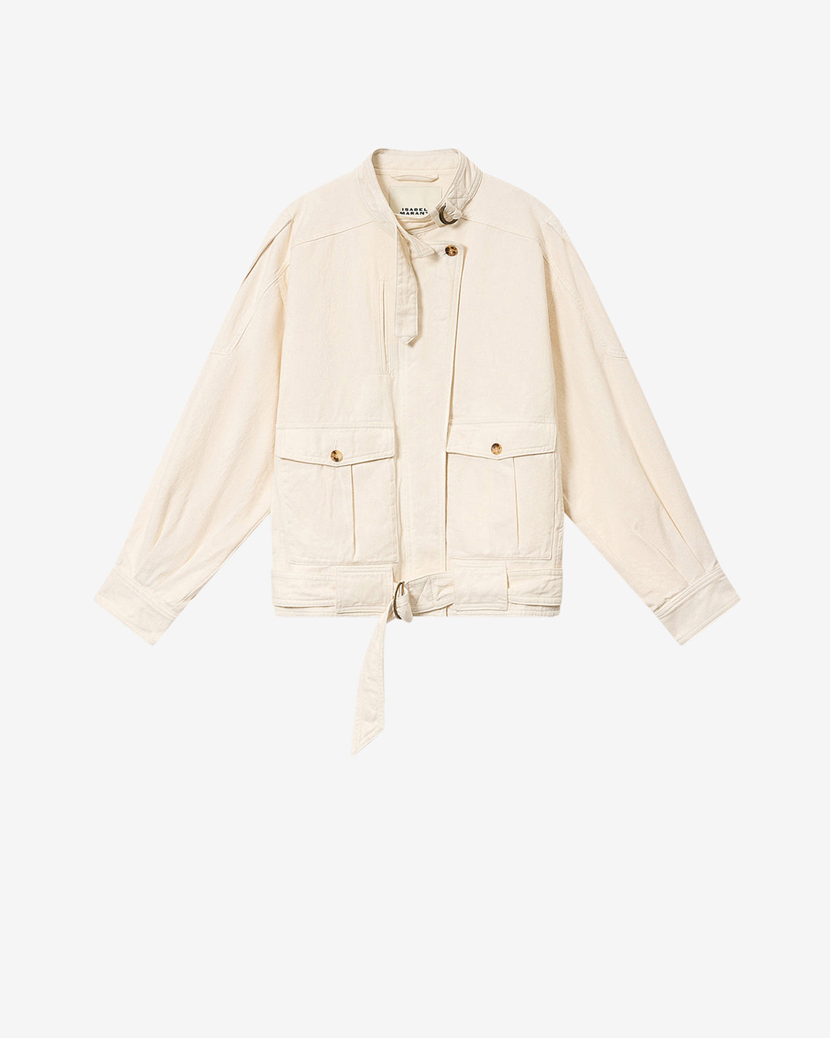 ISABEL MARANT アイボリー コットンテーラードジャケット ISALYA JACKET Woman ecru | ISABEL MARANT Official online store