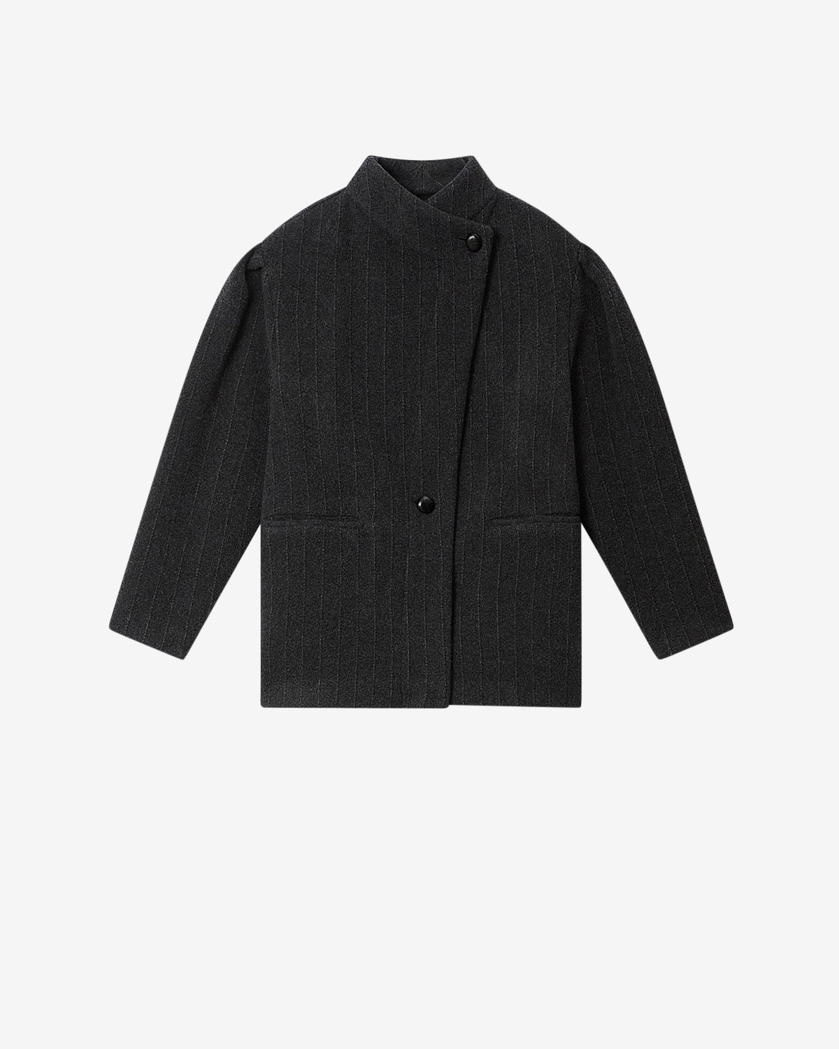 Chaqueta jabadine de lana - Anthracite - Woman - 5