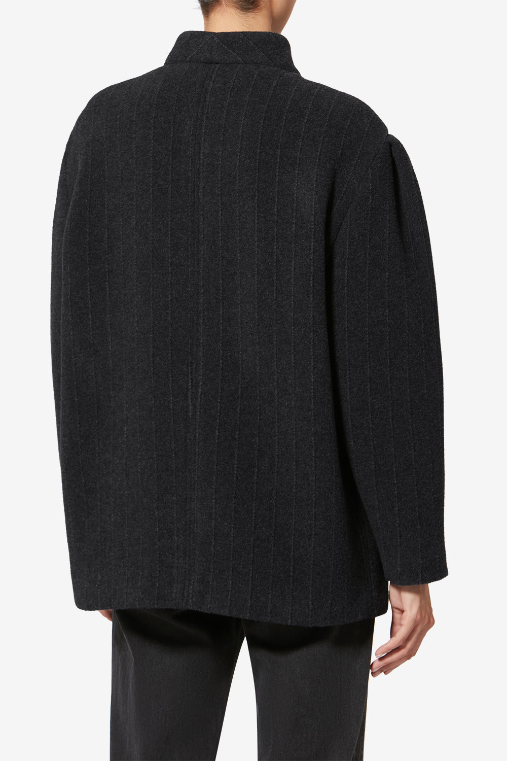 Chaqueta jabadine de lana - Anthracite - Woman - 5