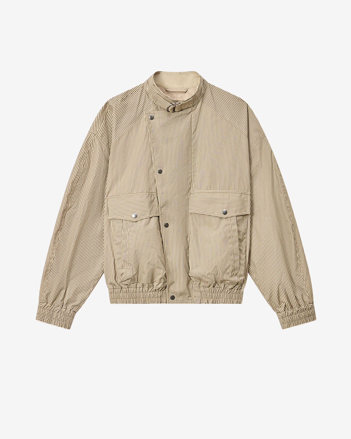 Corto striped cotton jacket - Beige-khaki - Man - 5