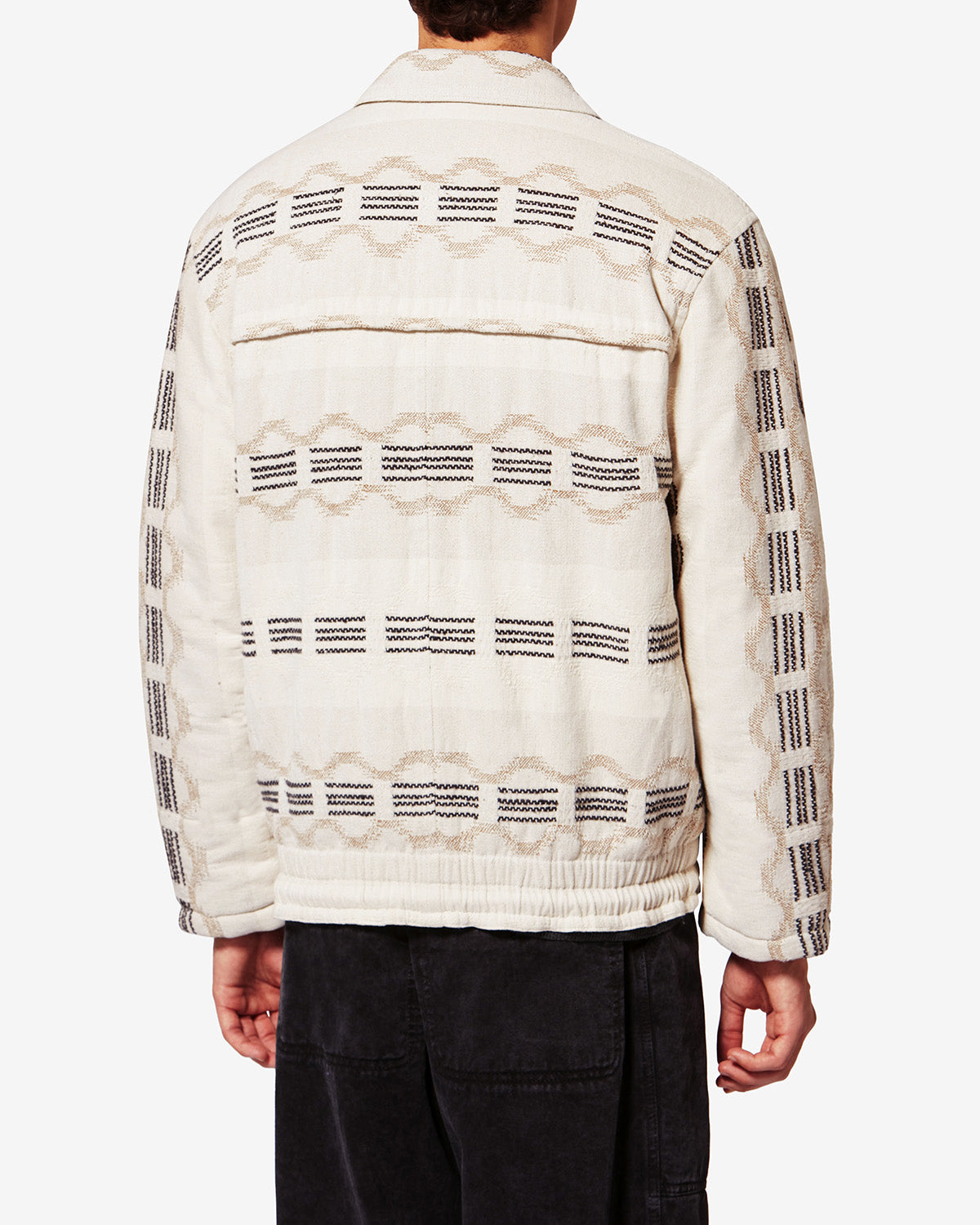 Veste en jacquard wavy deyis - Écru - Man - 4