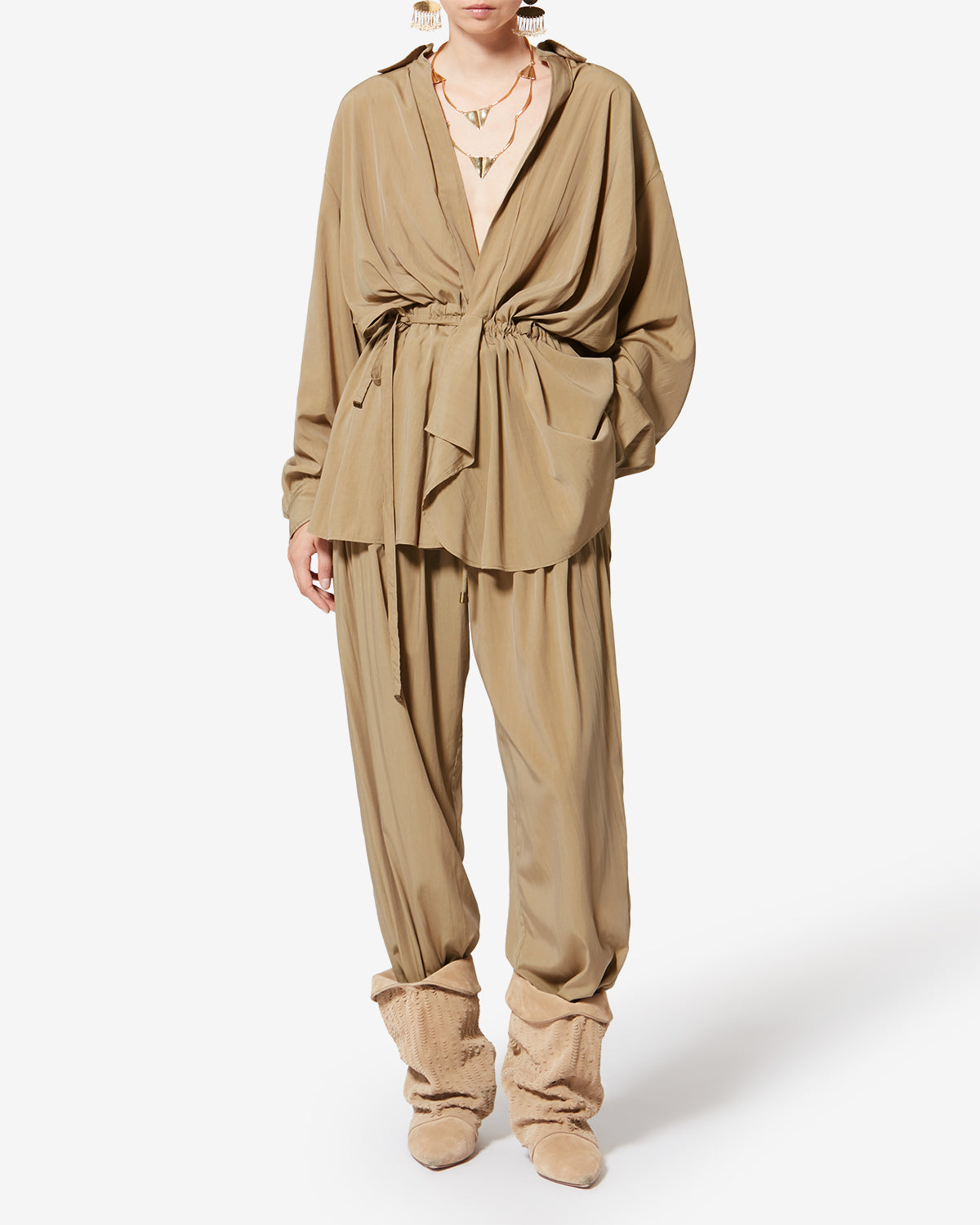 KEREN JACKET Woman khaki | ISABEL MARANT Official online store